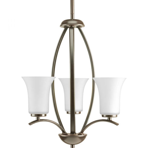 Progress Joy P3587 09 3 60 Watt CAND FOYER in Brushed Nickel Finish Model: P3587-09