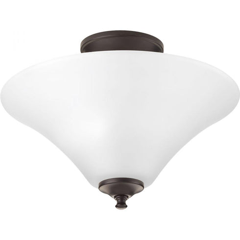 Progress Joy P3855 09 2 100 Watt MED SEMI FLSH in Brushed Nickel Finish Model: P3855-09