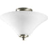 Progress Joy P3855 09 2 100 Watt MED SEMI FLSH in Brushed Nickel Finish Model: P3855-09