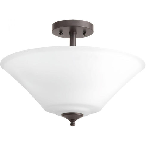 Progress Joy P3864 09 3 100 Watt MED SEMI FLUSH CONV in Brushed Nickel Finish Model: P3864-09