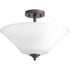 Progress Joy P3864 09 3 100 Watt MED SEMI FLUSH CONV in Brushed Nickel Finish Model: P3864-09