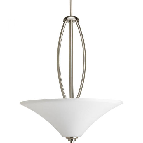 Progress Joy P3951 09 3 100 Watt MED INVERTED PENDANT in Brushed Nickel Finish Model: P3951-09