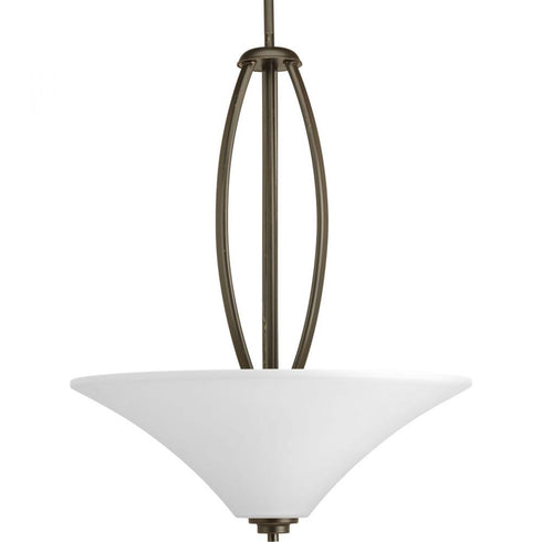 Progress Joy P3951 09 3 100 Watt MED INVERTED PENDANT in Brushed Nickel Finish Model: P3951-09
