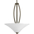 Progress Joy P3951 09 3 100 Watt MED INVERTED PENDANT in Brushed Nickel Finish Model: P3951-09