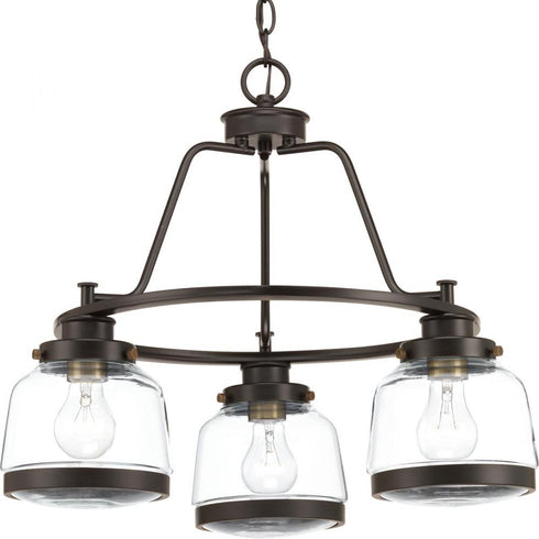 Progress Judson P400057 020 3 75 Watt MED CHANDELIER in Antique Bronze Finish Model: P400057-020