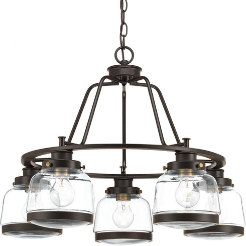 Progress Judson P400058 020 5 75 Watt MED CHANDELIER in Antique Bronze Finish Model: P400058-020