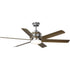 Progress Kaysville P250003 081 30 56IN 6 BLADE CEILING FAN in Antique Nickel Finish Model: P250003-081-30