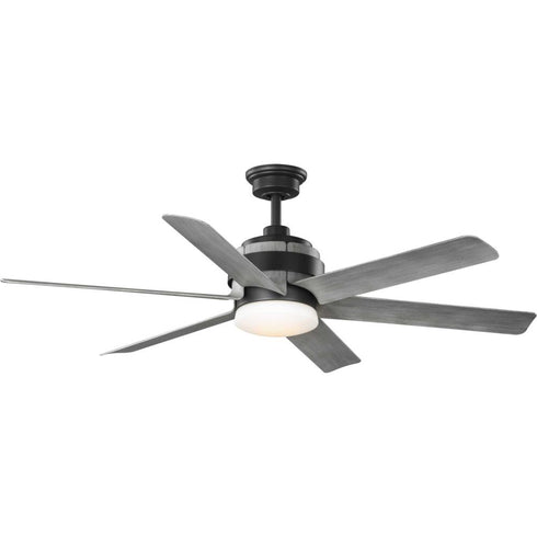Progress Kaysville P250003 081 30 56IN 6 BLADE CEILING FAN in Antique Nickel Finish Model: P250003-081-30