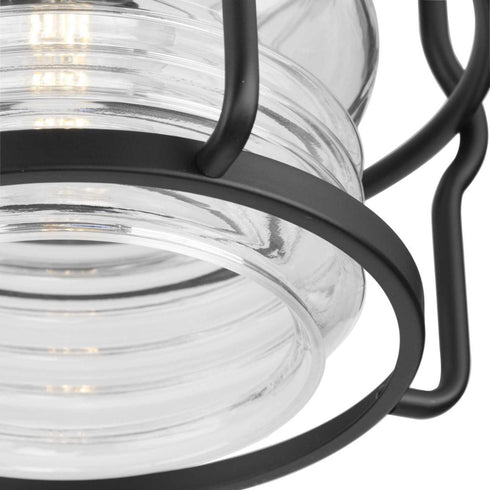 Progress Keegan P550133 31M 1 Light FLUSHMT in Matte Black Finish Model: P550133-31M