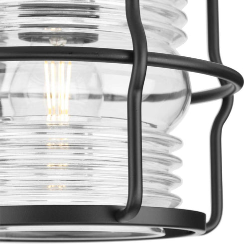 Progress Keegan P550133 31M 1 Light FLUSHMT in Matte Black Finish Model: P550133-31M