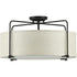 Progress Kempsey P350110 009 3 60 Watt MED SEMI FLUSH CONV in Brushed Nickel Finish Model: P350110-009