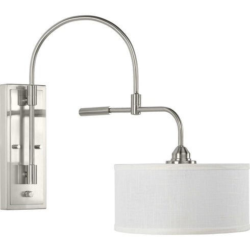 Progress Kempsey P710045 009 1 75 Watt MED WALL BRACKET in Brushed Nickel Finish Model: P710045-009