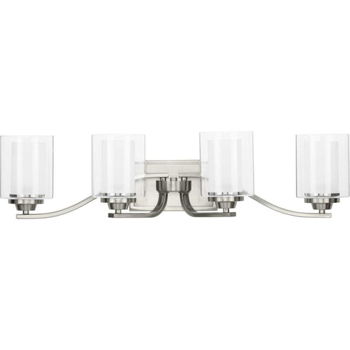 Progress Kene P300123 009 4 75 Watt MED BATH BRACKET in Brushed Nickel Finish Model: P300123-009