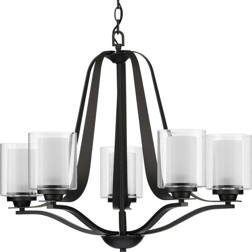 Progress Kene P400095 009 5 75 Watt MED CHANDELIER in Brushed Nickel Finish Model: P400095-009