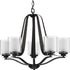 Progress Kene P400095 009 5 75 Watt MED CHANDELIER in Brushed Nickel Finish Model: P400095-009
