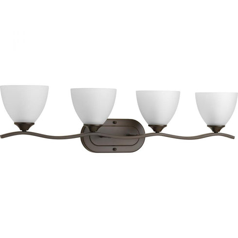 Progress Laird P300098 009 4 100 Watt MED BATH BRACKET in Brushed Nickel Finish Model: P300098-009
