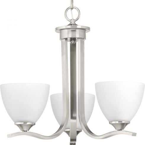 Progress Laird P400062 009 3 100 Watt MED CHANDELIER in Brushed Nickel Finish Model: P400062-009