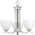 Progress Laird P400062 009 3 100 Watt MED CHANDELIER in Brushed Nickel Finish Model: P400062-009