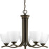 Progress Laird P400063 009 5 100 Watt MED CHANDELIER in Brushed Nickel Finish Model: P400063-009
