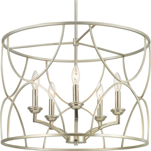 Progress Landree P400178 031 5 60 Watt CAND CHANDELIER in Matte Black Finish Model: P400178-031
