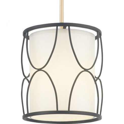 Progress Landree P500176 031 1 75 Watt MED MINI PENDANT in Matte Black Finish Model: P500176-031