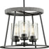 Progress Laramie P400321 31M 3 Light CHANDELIER in Matte Black Finish Model: P400321-31M