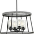 Progress Laramie P400322 31M 4 Light CHANDELIER in Matte Black Finish Model: P400322-31M