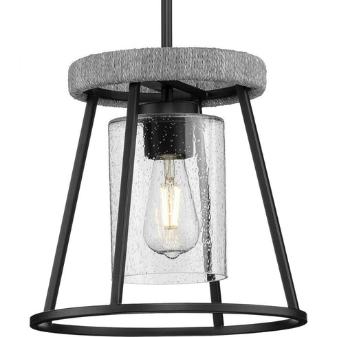 Progress Laramie P500413 31M 1 Light PENDANT in Matte Black Finish Model: P500413-31M