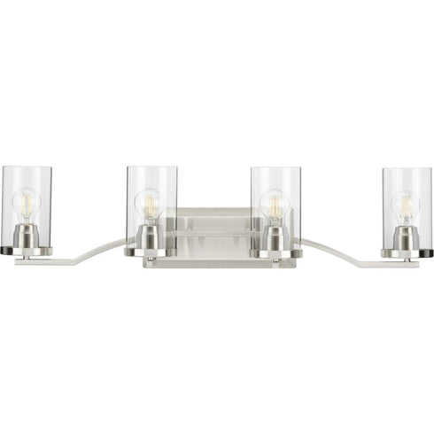 Progress Lassiter P300259 009 4 60 Watt MED BATH BRACKET in Brushed Nickel Finish Model: P300259-009