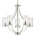 Progress Lassiter P400197 009 5 60 Watt MED CHANDELIER in Brushed Nickel Finish Model: P400197-009