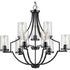 Progress Lassiter P400198 009 9 60 Watt MED CHANDELIER in Brushed Nickel Finish Model: P400198-009