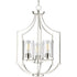 Progress Lassiter P500209 009 3 60 Watt MED FOYER in Brushed Nickel Finish Model: P500209-009
