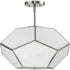 Progress Latham Collection 18 in. Three Light in Brushed Nickel Contemporary Flush Mount Model: P350261-009