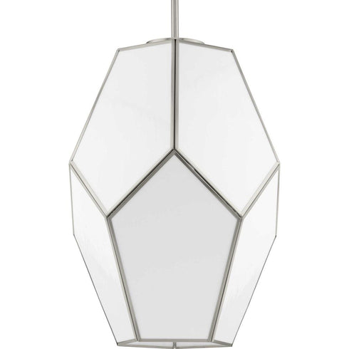 Progress Latham Collection One Light in Brushed Nickel Contemporary Pendant Model: P500436-009