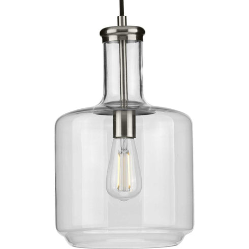 Progress Latrobe P500230 009 1 60 Watt MED PENDANT in Brushed Nickel Finish Model: P500230-009
