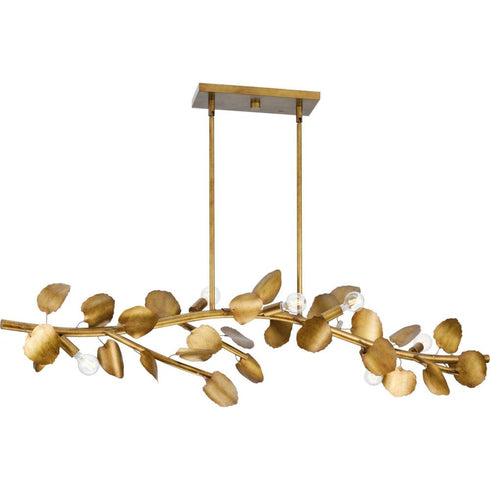 Progress Laurel Collection 7 Light in Gilded Silver Transitional Linear Light Model: P400361-176