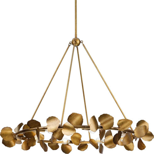 Progress Laurel Collection Eight Light in Gilded Silver Transitional Chandelier Model: P400360-176