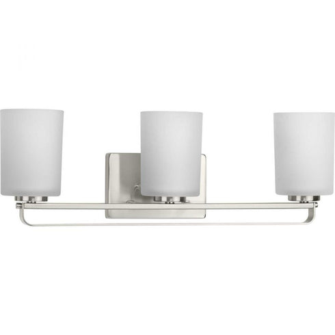 Progress League P300343 009 3 100 Watt MED BATH BRACKET in Brushed Nickel Finish Model: P300343-009