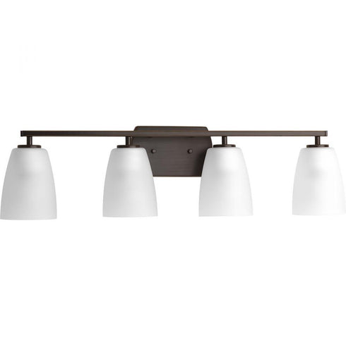 Progress Leap P300134 009 4 100 Watt MED BATH BRACKET in Brushed Nickel Finish Model: P300134-009