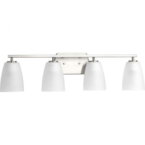 Progress Leap P300134 009 4 100 Watt MED BATH BRACKET in Brushed Nickel Finish Model: P300134-009