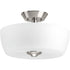 Progress Leap P350060 009 2 100 Watt MED SEMI FLUSH in Brushed Nickel Finish Model: P350060-009