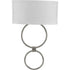 Progress LED Shaded Sconce Collection in Brushed Nickel One Light Circle LED Wall Sconce Model: P710058-009-30