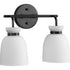 Progress Lexie Collection Two Light in Polished Chrome Contemporary Vanity Light Model: P300485-015