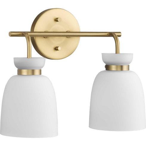 Progress Lexie Collection Two Light in Polished Chrome Contemporary Vanity Light Model: P300485-015