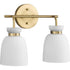 Progress Lexie Collection Two Light in Polished Chrome Contemporary Vanity Light Model: P300485-015