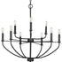 Progress Leyden P400228 009 9 60 Watt CAND CHANDELIER in Brushed Nickel Finish Model: P400228-009