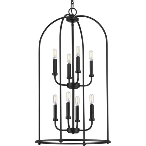 Progress Leyden P500303 009 8 60 Watt MED FOYER in Brushed Nickel Finish Model: P500303-009