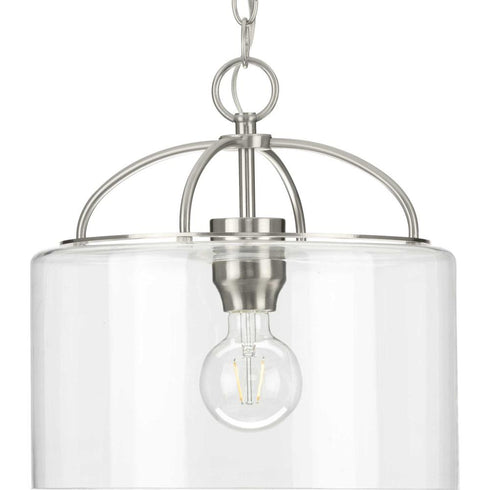 Progress Leyden P500316 009 1 60 Watt MED PENDANT in Brushed Nickel Finish Model: P500316-009