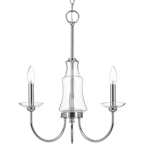 Progress Litchfield Three Light Chandelier in Polished Chrome Finish Model: P400102-015