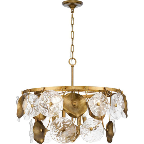 Progress Loretta Collection Six Light in Gold Ombre Transitional Chandelier Model: P400364-204